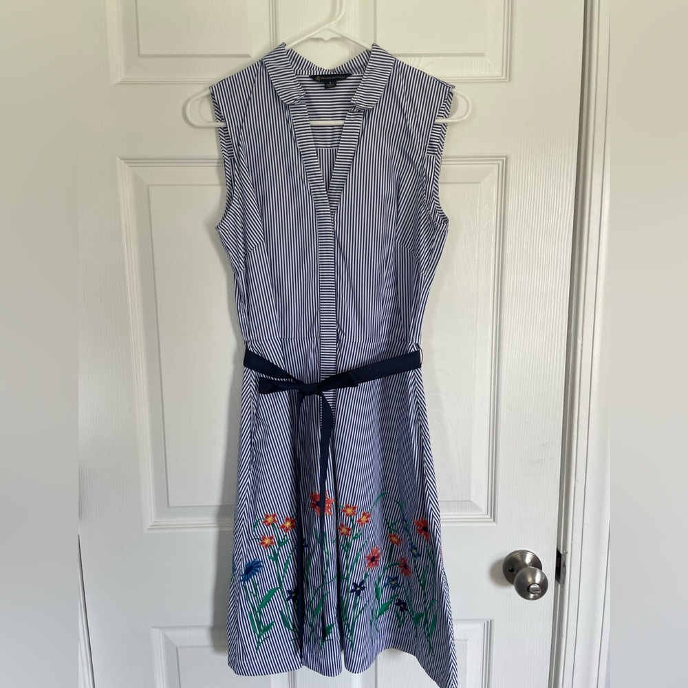 Blue striped dress
